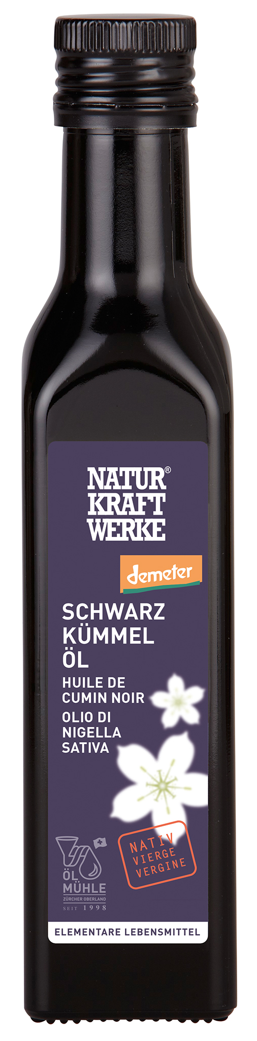 Schwarzkuemmeloel_250ml_RGB Schwarzkümmelöl nativ 250 ml Demeter