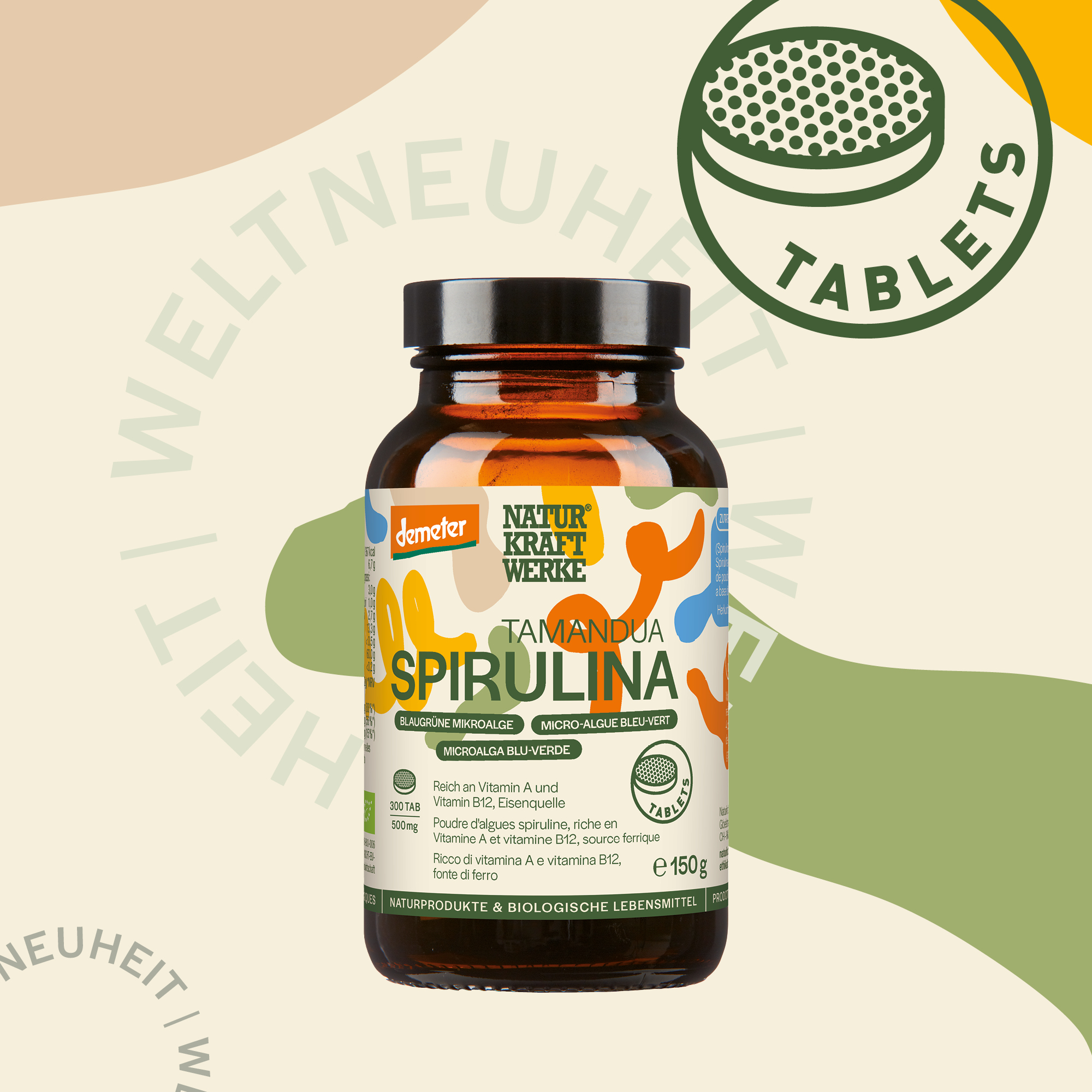 Spirulina Tamandua 300 Presslinge 150 g Demeter