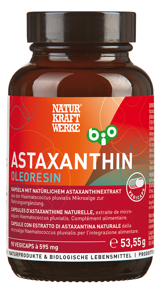 Astaxantin_90Vegicaps_RGB Astaxanthin Oleoresin 90 Vegicaps à 595 mg BIO/kbA