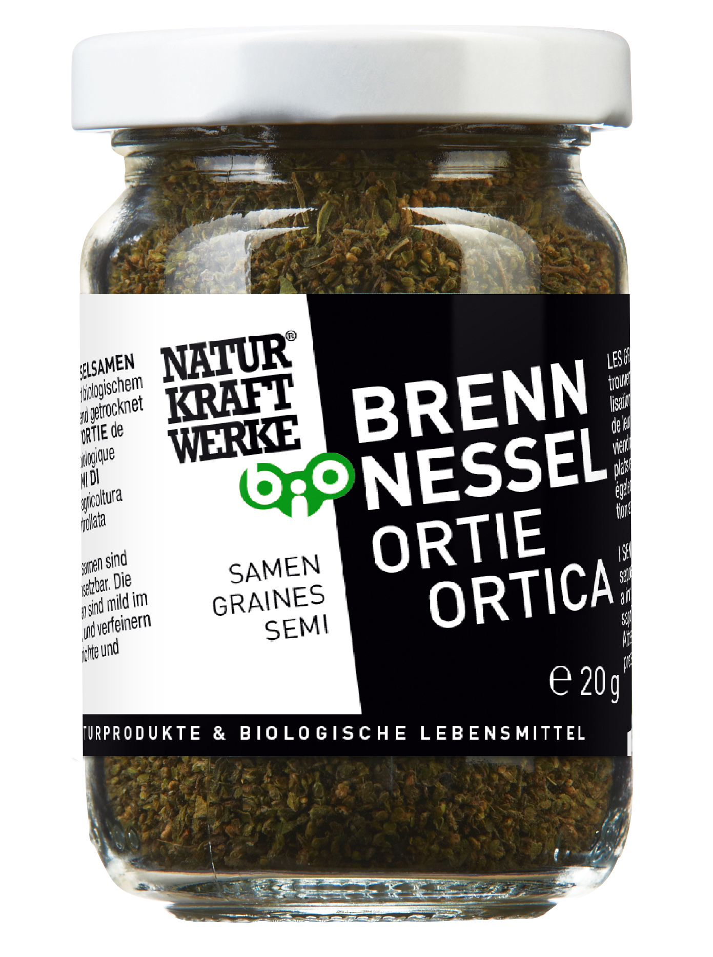 Brennnessel-Samen_frontal_RGBh1eT1Cpnm3uFq Brennnessel Samen 20 g BIO/kbA